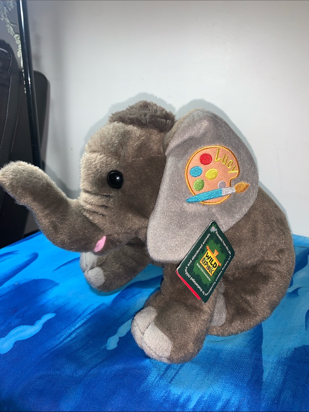 Lucy Artist Elephant Plush - Soft Brown Stuffed Animal Wild Republic NWT